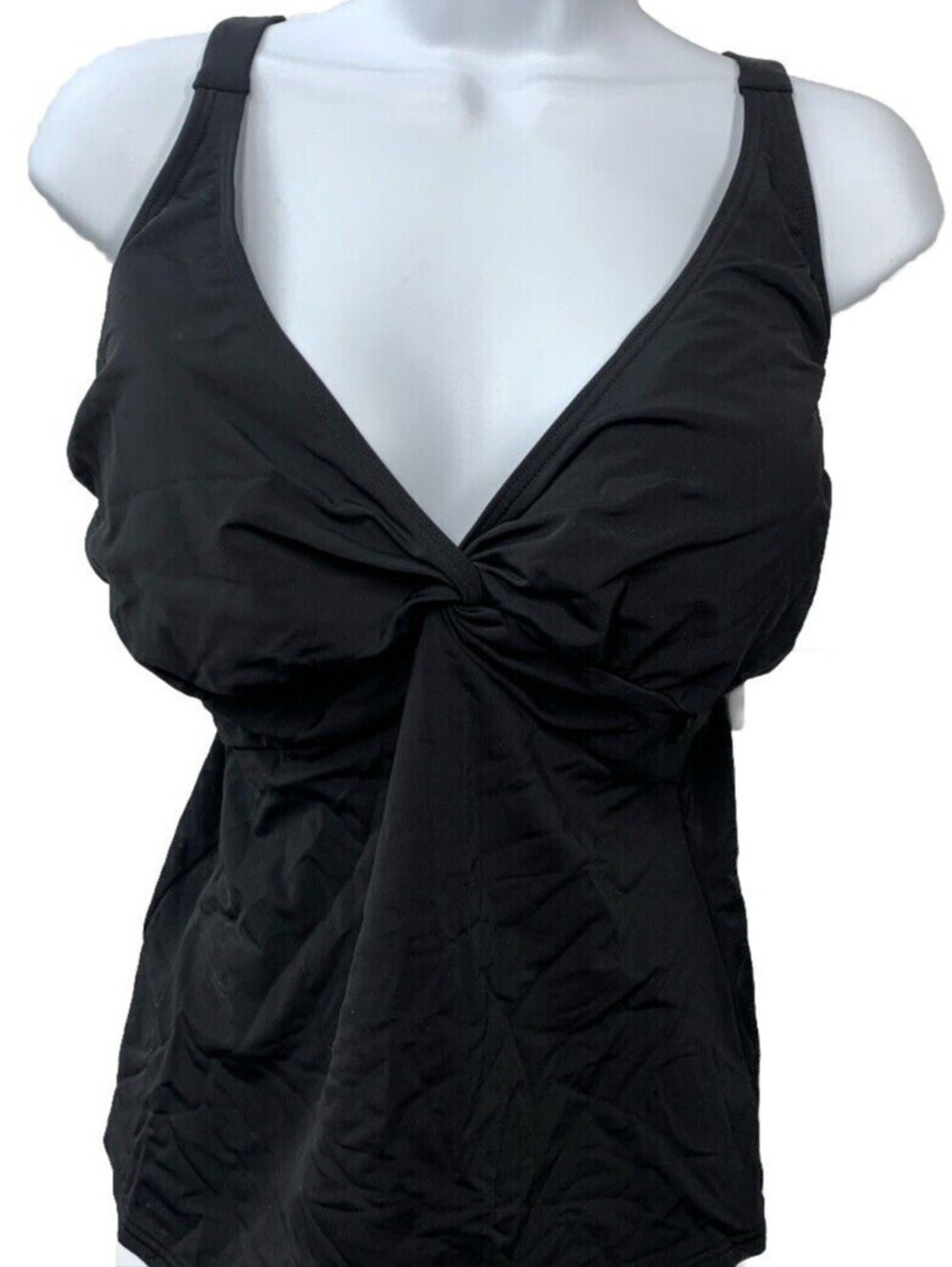 Sunsets Black Womens Forever Underwire Tankini Swim Top 77EFGH Size 36E/34F/32G